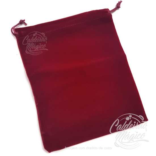 Bolsa Veludo Bordô 18cm