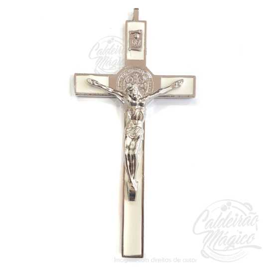 Cruz de São Bento Branca 10cm