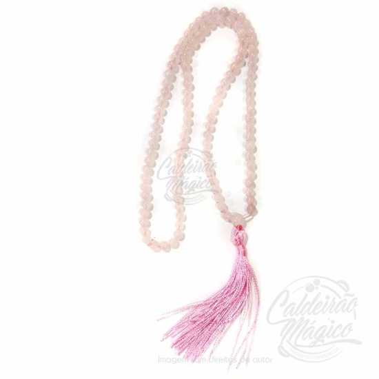 Japamala em Quartzo Rosa
