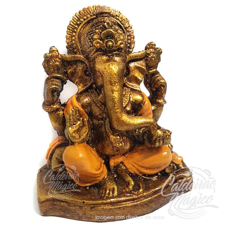 Ganesha Laranja 11cm