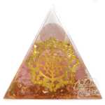 Pirâmide Orgonite Quartzo Rosa