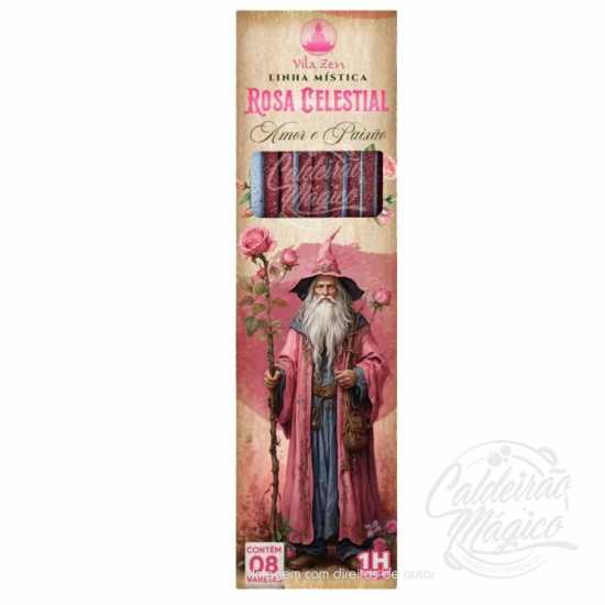 Incenso Vila Zen Rosa Celestial - Amor e Paixão