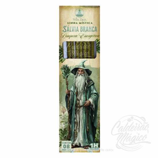 Incenso Vila Zen Sálvia Branca - Limpeza Energética
