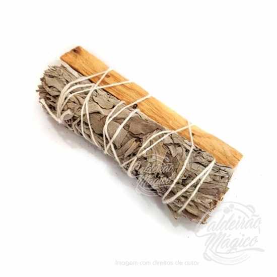 Tocha Sálvia Branca e Pau Santo