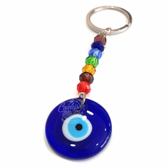 Chaveiro Olho Turco e Chakras
