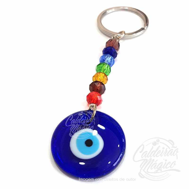Chaveiro Olho Turco e Chakras1 Chaveiro Olho Turco e Chakras