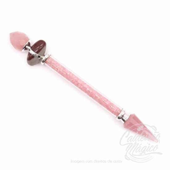 Varinha Shiva Lingam - Quartzo Rosa