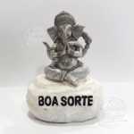 Pedra Boa Sorte Ganesh Prateada