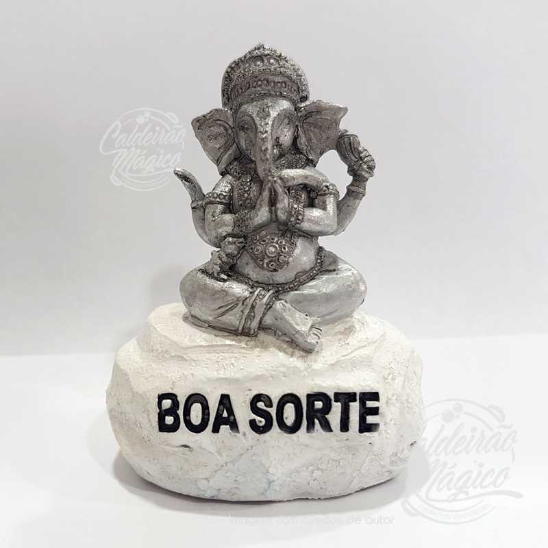 Pedra Boa Sorte Ganesh Prateada Pedra Boa Sorte Ganesh Prateada