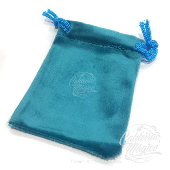 Bolsa Veludo Azul 7x8