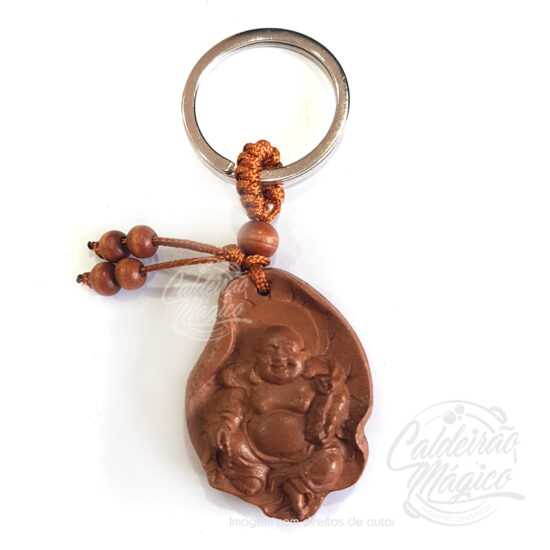 Porta-Chaves Buda em Madeira